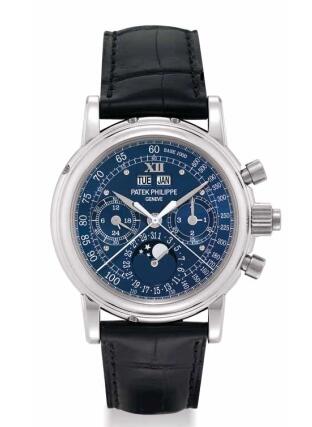 Best replica Patek Philippe Grand Complications Perpetual Calendar Split Seconds Chronograph 5004P Blue watch 5004P
